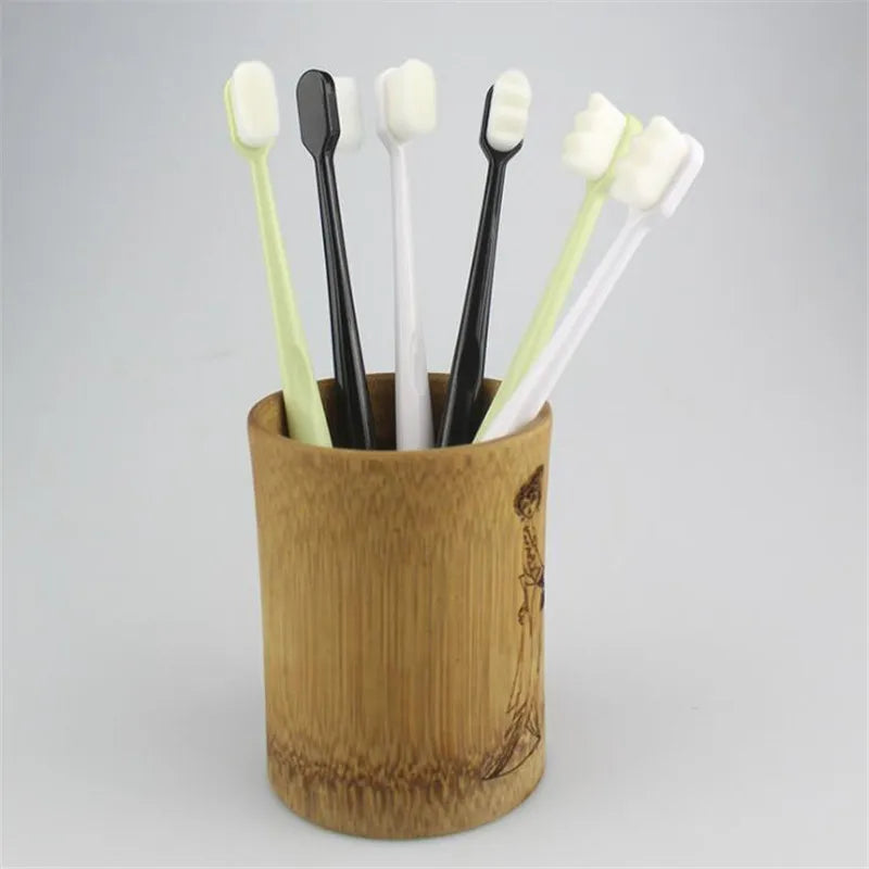 Environmentally Toothbrush Ultra-Fine Soft Toothbrush Deep Cleaning Soft Brush Teeth Adult Kids Manual Toothbrush for Oral Care