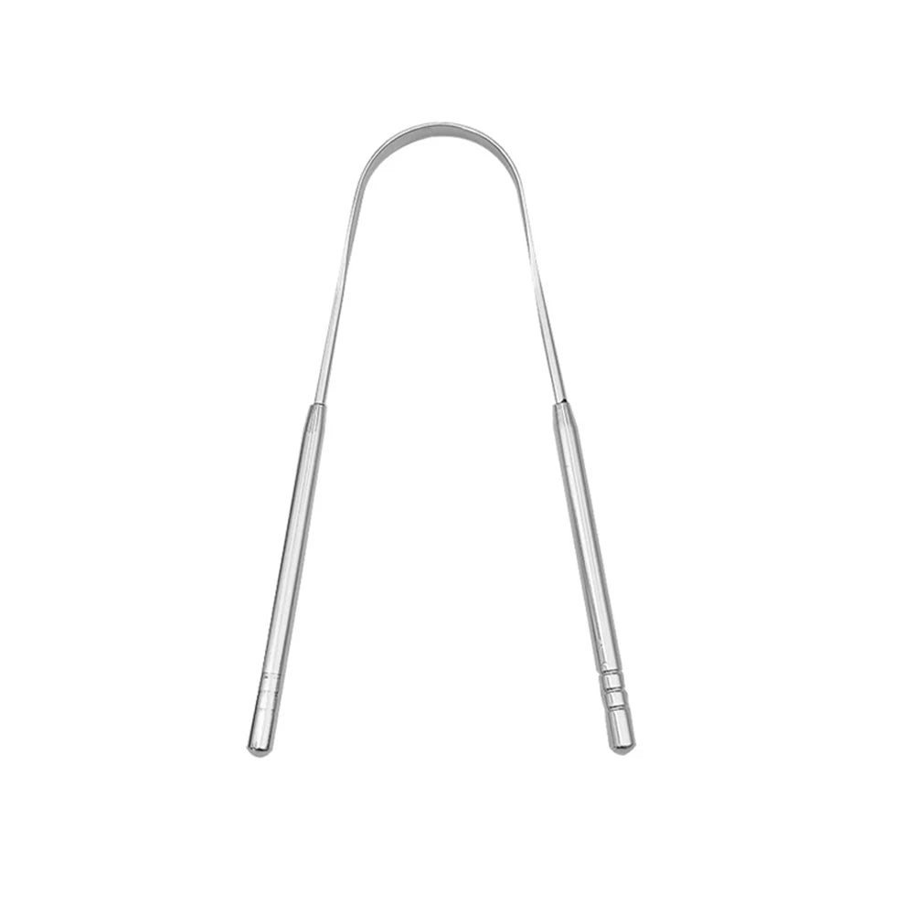 Tongue Cleaner with Travel Handy Case Stainless Steel Tongue Scraper Metal Brush Dental Oral Care Kit Fresh Breath Tool Adult
